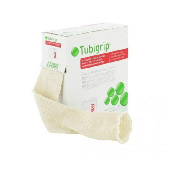 Tubigrip - Multi-purpose Elasticated Tubular Bandage, Small Hand/Arm, Standard Compression, Size B (2.5 Inches x 11 Yards), Natural, 1 Count