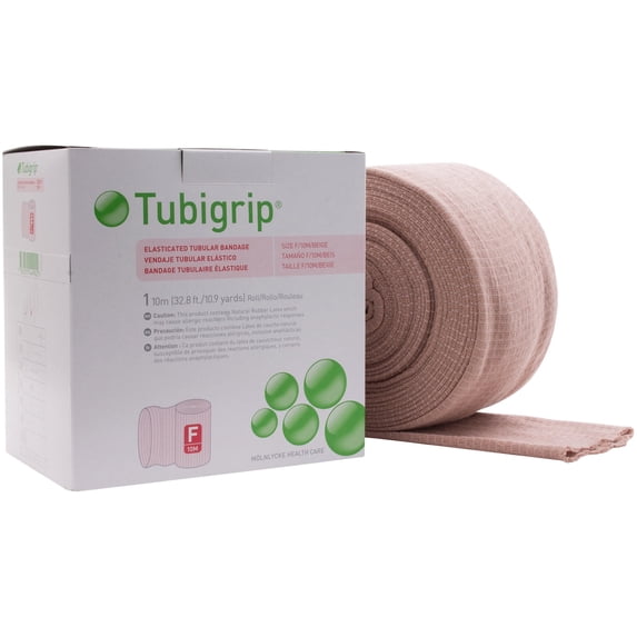 Tubigrip Size F - Color Beige - Tubular Bandage - 10 Meters - REF:1452
