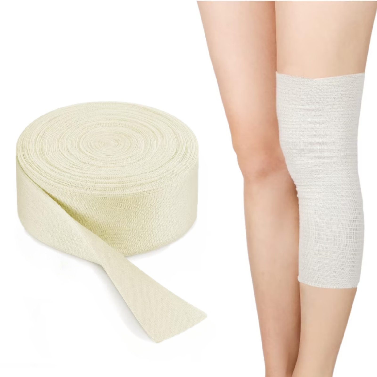 Support Plaster Tubing Compression Bandage, 3.93in x 11yd Tube Sleeve Bandage for Cast ...