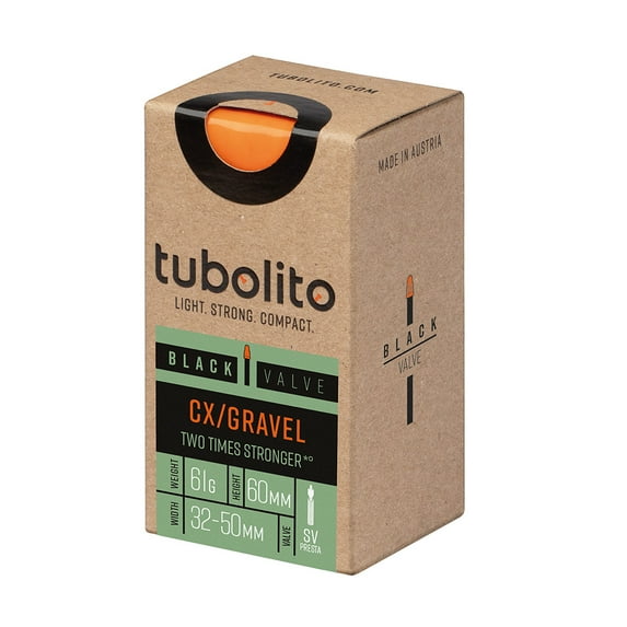 Tubolito Tubo CX/Gravel All Tube - 700 x 32-50mm, 60mm Presta Valve, Black