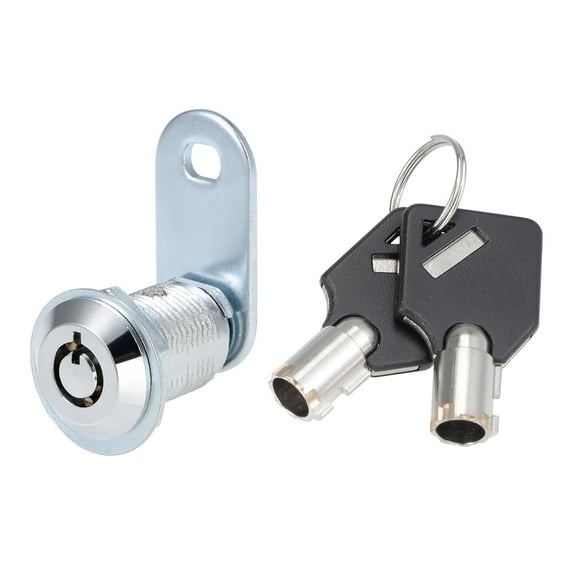Tubular Cam Lock, 25mm Cylinder Length Chrome Finish Keyed Alike
