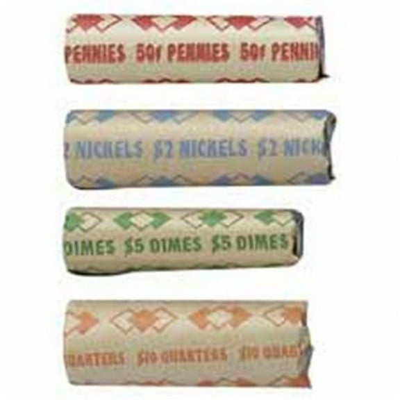 Tubular Coin Cartridges- .50 Pennies- 1000-CT- Red