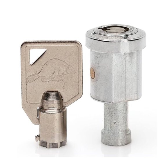 Tubular Lock and Key for Beaver Gumballs Machine  Top Lid Lock and Key Assembly for Vending Machines by Beaver