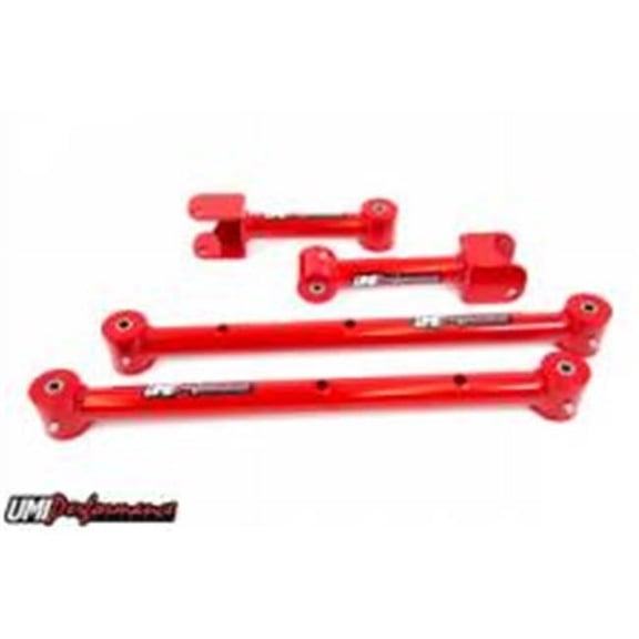 Tubular Upper & Lower Control Arms Kit for 1978-1988 GM G-Body - Red