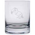 thumbnail image 1 of Tucan Body Zoo Animal Themed Etched 10.25oz Crystal Rocks Whisky Glass, 1 of 1