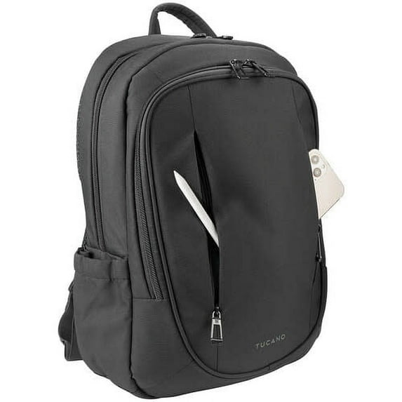 Tucano Binario Gravity Backpack for 15.6" Laptops and 16" MacBook Pro, Black, Black