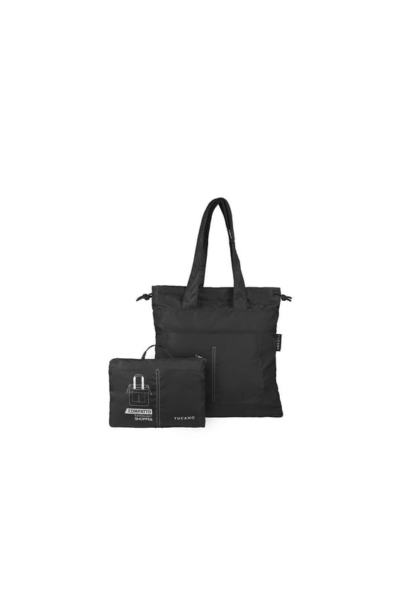 COMPATTO Super lightweight foldable shopper Black