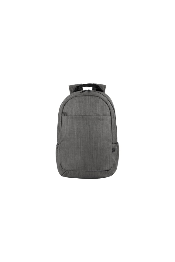 SPEED Backpack for laptop up to 15.6" and MacBook Pro 16" made of mlange fabric produced from recycled plastic. Coal