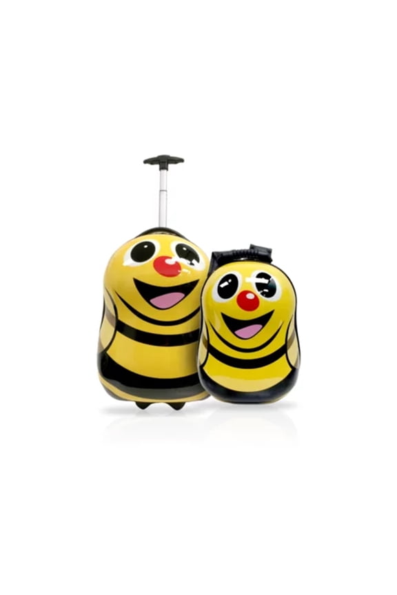 BUSYBEE 16" Luggage with 13" Backpack Hardside Carry-on Luggage- 2 Pcs Luggage Set for Kids
