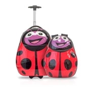 Tucci Cuddlebug 2 Pcs 16 Luggage & 13 Backpack Hardside Wheeled Carry-on Rolling Kids Luggage Set