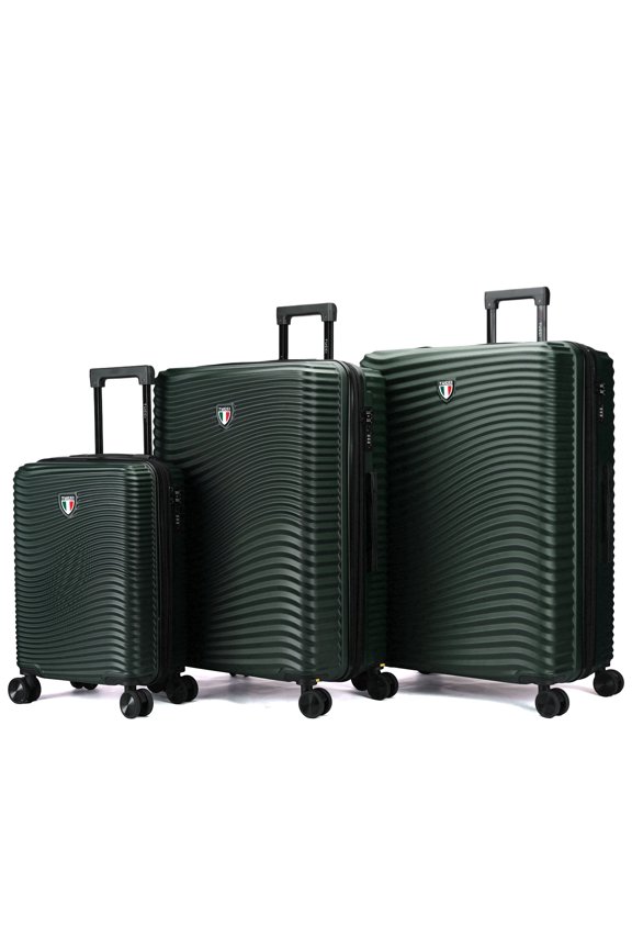 Italy Spettro 3-Piece Hardside Luggage Set, PC Composite High Gloss Spinner Suitcases with TSA Lock, 20/28/30 inches