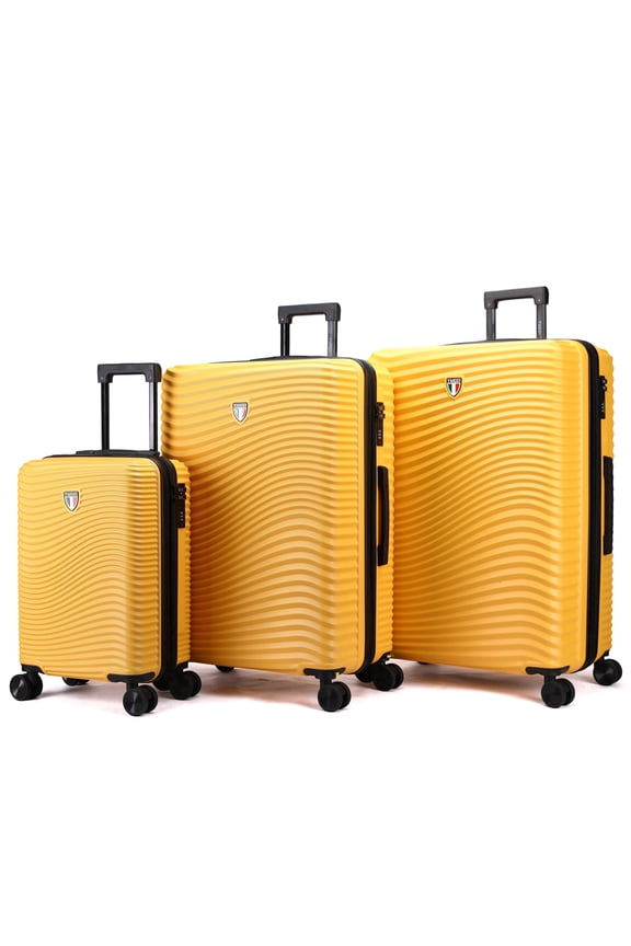 Italy Spettro 3-Piece Hardside Luggage Set, PC Composite High Gloss Spinner Suitcases with TSA Lock, 20/28/30 inches
