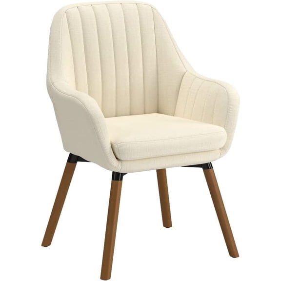 Tuchico Contemporary Fabric Accent Chair, Arm Rest, Tan