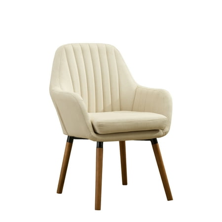 Tuchico Contemporary Fabric Accent Chair in Tan