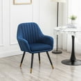 thumbnail image 1 of Tuchico Contemporary Velvet Upholstered Accent Chair in Blue, 1 of 12