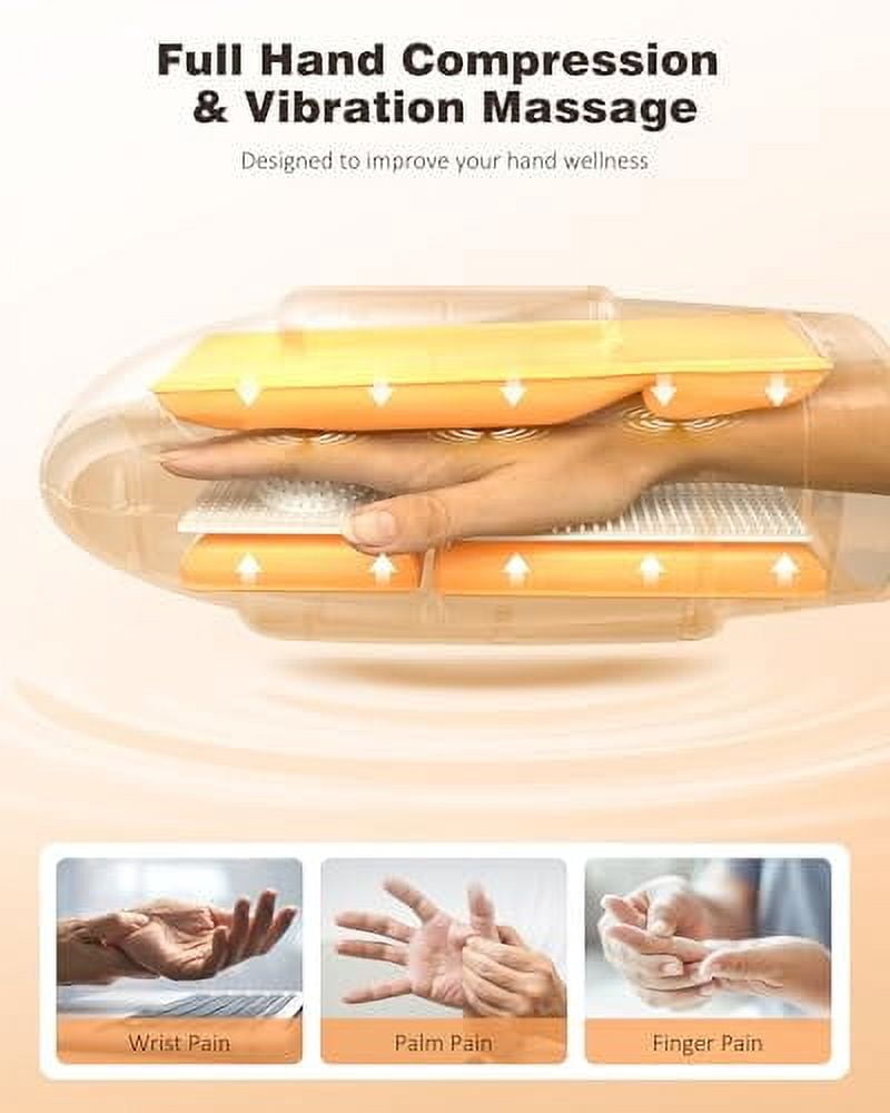 Tuchscreen Hand Massager with Heat and Compression,Wireless Vibrating ...
