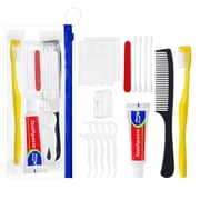 Tuciyke 20 Pack Travel Size Toothbrush Kit Individually Wrapped, with 0.88oz Toothpaste, Floss Picks, Comb and Vanity Kit, Bulk Personal Hygiene Kit for Hotels, Airbnbs, Homeless Shelter Donations