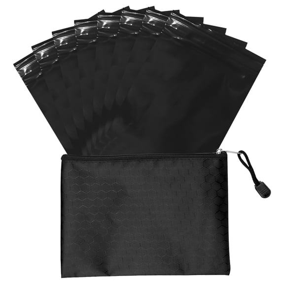 Tuciyke Heavy-Duty Sanitary Disposal Receptacle, 8 in x 6 in x 7.9 in, Black Opaque (100 Pack)