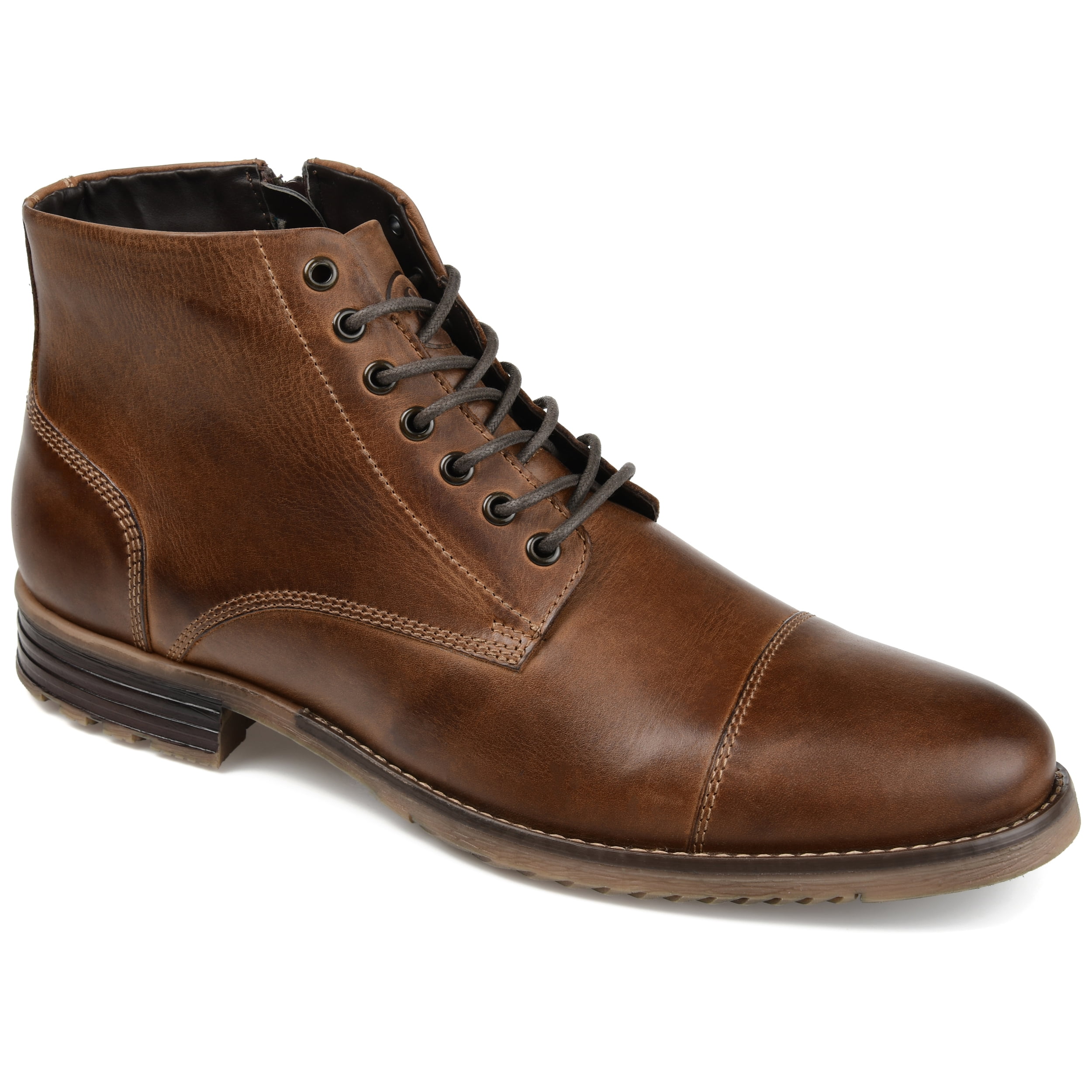 Tuck Von Men s Lace up Cap Toe Dress Ankle Boot Walmart
