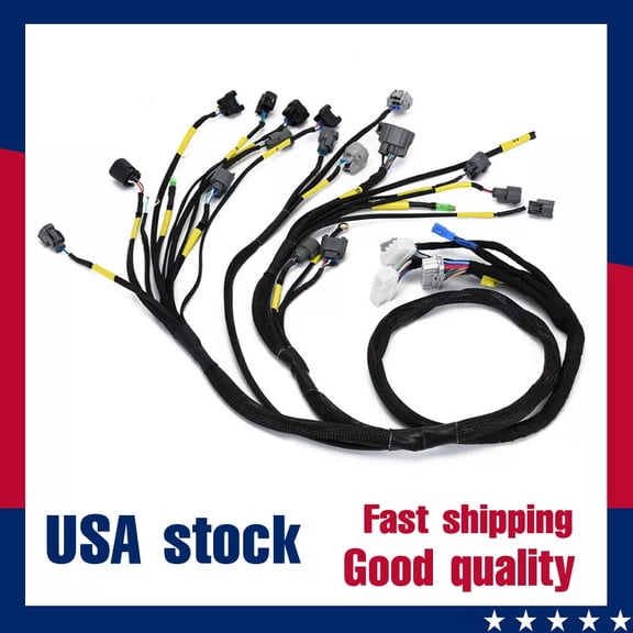 Tucked Engine Wire Harness Fit CNCH-OBD2-1 For 1989-2000 Honda B16 Civic B18 D16
