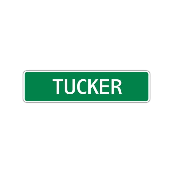 Tucker Boys Children Name Wall Novelty Letter Printed Plaque Decoration Label Indoor Outdoor Aluminum Sign 4"x13.5"