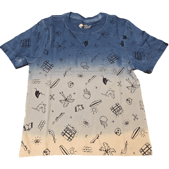 Tucker + Tate boys blue dip dye ocean beach print tee shirt size 3