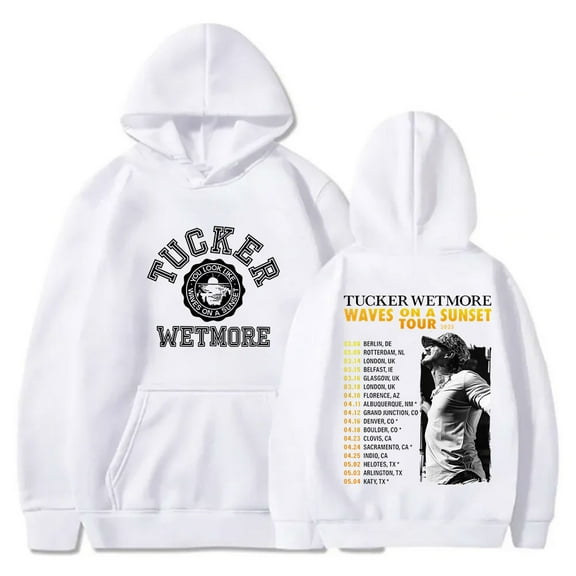 Tucker Wetmore Waves On A Sunset 2025 Tour Merch Hoodies Unisex Fashion Long Sleeve Pullovers
