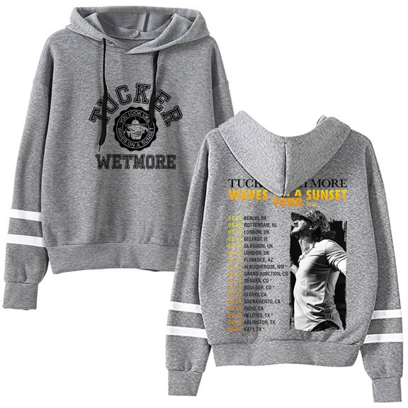 Tucker Wetmore Waves On A Sunset 2025 Tour Merch Pocketless Parallel Bars Sleeve Streetwear