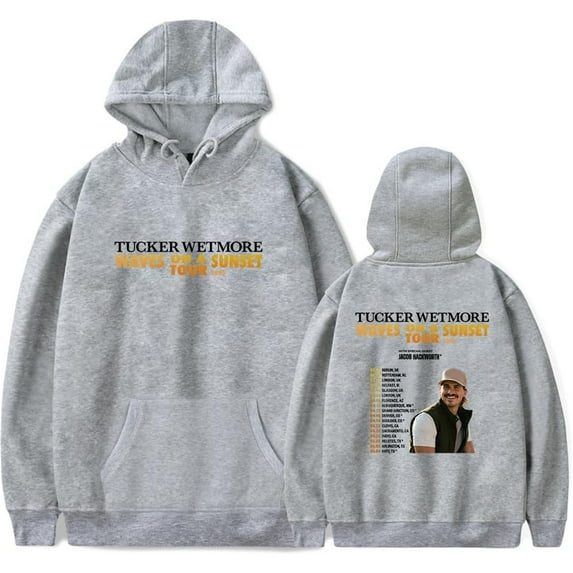 Tucker Wetmore Waves On A Sunset Tour 2025 Merch Hoodie Pockets Drawstring Unisex Hooded Sweatshirt Fashion Clothing