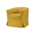 thumbnail image 1 of Tucker Yellow Woven Fabric Swivel Barrel Chair with Skirted Bottom, 1 of 5