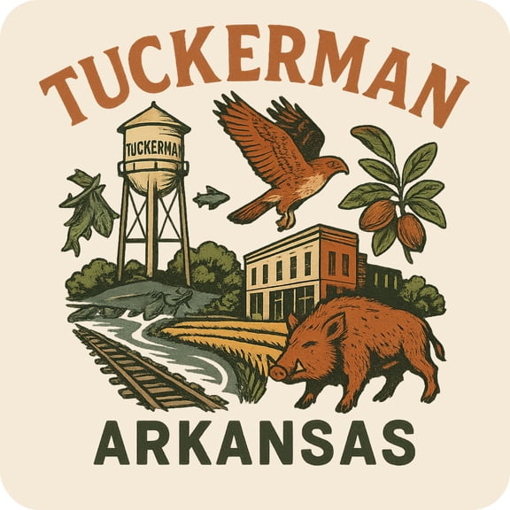 Tuckerman Arkansas Keepsakes Souvenir Vinyl Sticker – Destination Travel Keepsake Collectible (3-Inches Wide)
