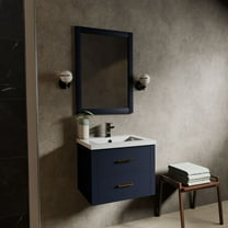 Tuckerton 24 in W x 18 in D Blue Single Bath Vanity and Acrylic Top