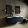 thumbnail image 1 of Tuckerton 60 in W x 22 in D Blue Double Bath Vanity, White Quartz Top and 28 in Mirrors, 1 of 11