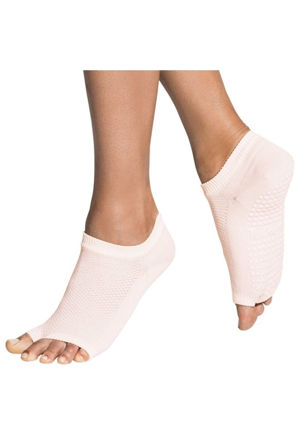 Tucketts Flow Yoga Pilates Toeless Socks with Grips For Women