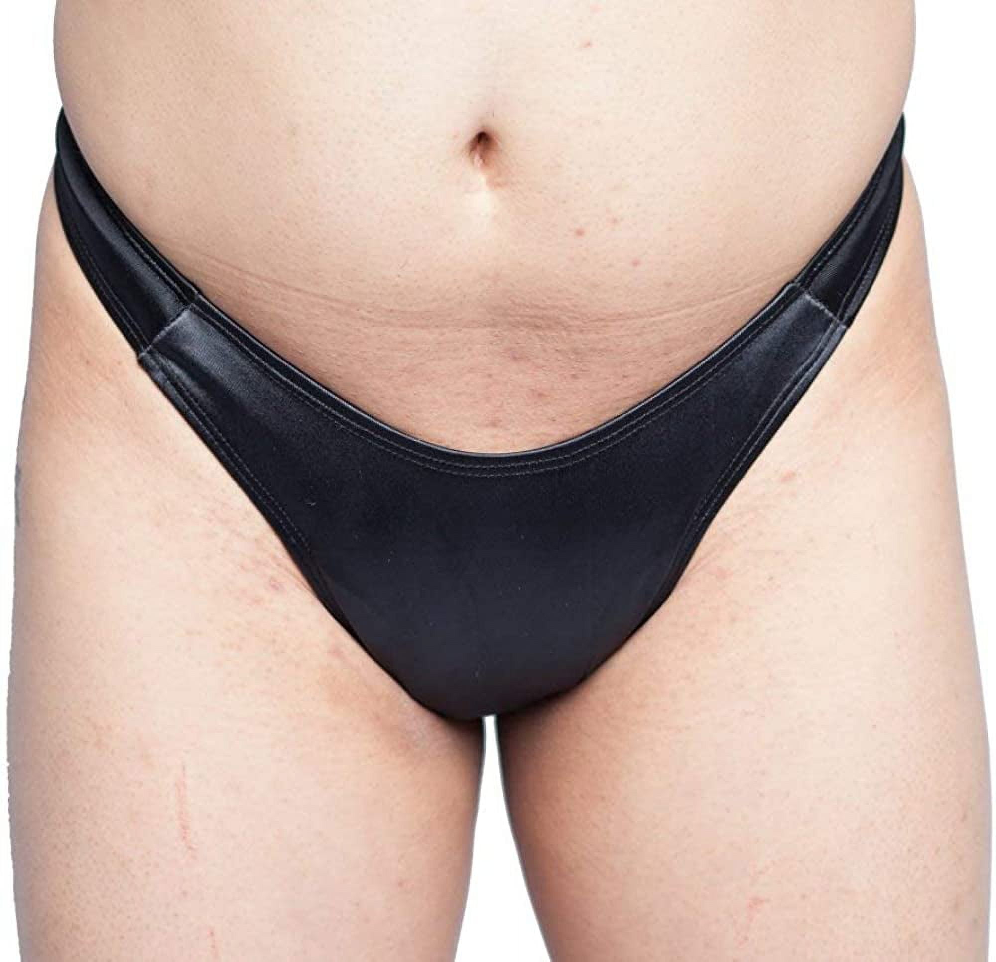 Tucking Gaff Panties For Crossdressing Men and Trans-Women, Thong-Style  Black Size XS