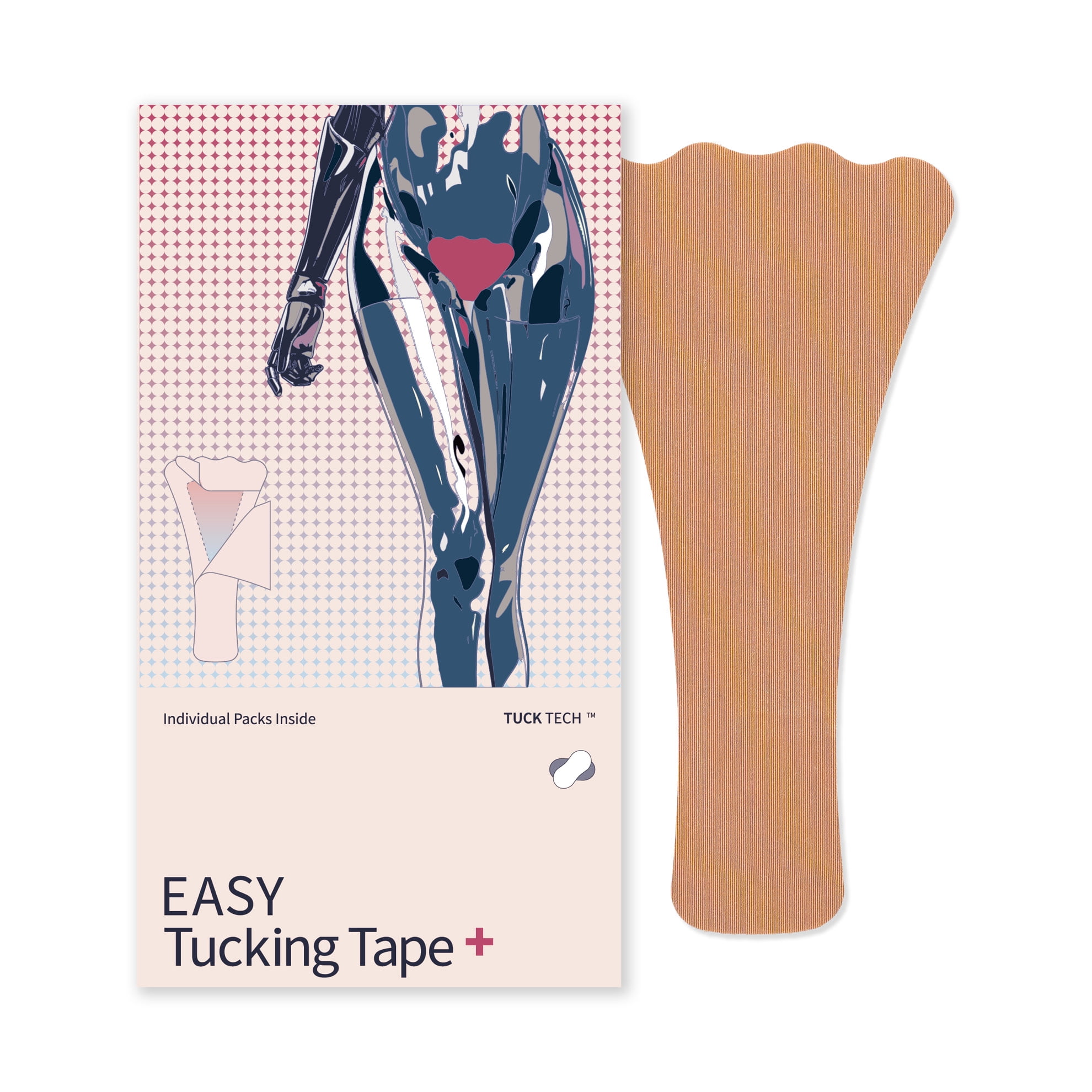 Tucking Tape Plus, Trans Women Tuck Kit, Tucking Underwear for Crossdressers, Drag Queens, 7 Pack