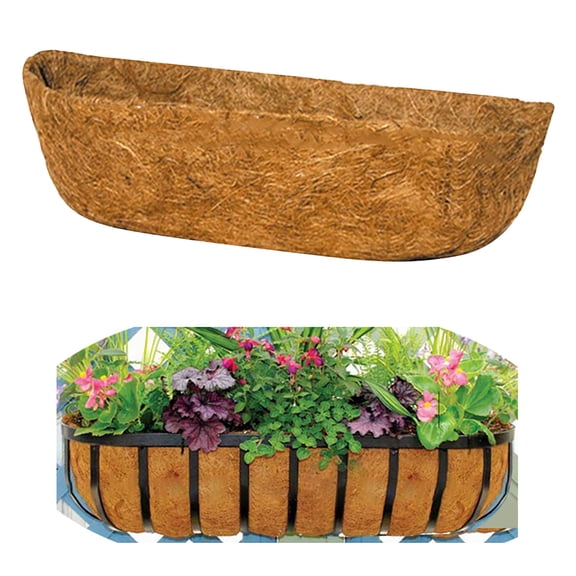 Tucknest 30 Inch Hanging Basket Coconut Fiber Liner, Replacement Planter Insert for Flower Pot, Natural Coco Coir Liner for Plants