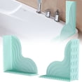 thumbnail image 1 of Tucknest Bathtub Splash Guard, Flexible Silicone Shower Water Baffle with Strong Suction Cups, No Adhesive Tub Splash Guard for Bathroom Corner, Green, 1 of 7