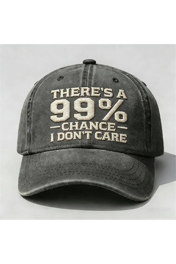 Dad Hat, Funny Baseball Cap with Embroidered Sarcastic Statement, Adjustable Distressed Cap for Men Women, Cotton Washed, Black