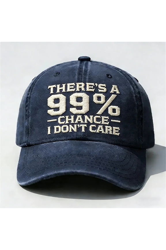 Dad Hat, Funny Baseball Cap with Embroidered Sarcastic Statement, Adjustable Distressed Cap for Men Women, Cotton Washed, Navy