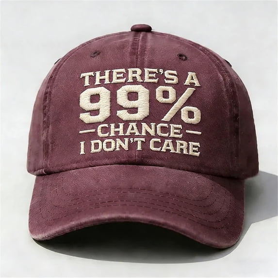 Tucknest Dad Hat, Funny Baseball Cap with Embroidered Sarcastic Statement, Adjustable Distressed Cap for Men Women, Cotton Washed, Red