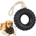 thumbnail image 1 of Tucknest Dog Chew Toys, Puppy Teething Toys Rubber Tire, Indestructible Dog Toy for Medium Large Dogs, Interactive Molar Training, Black, 1 of 7
