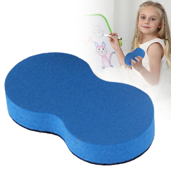Tucknest Dry Erase Eraser, Whiteboard Eraser, Classroom Must Haves, 2.8x1.6x0.6 inch Fabric Non-Gourd Shaped Eraser for Whiteboard Blackboard, Blue