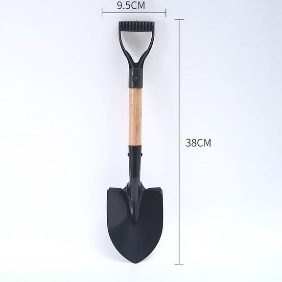 Tucknest Garden Shovel, Small Gardening Hand Tool with Wood Handle, Heavy Duty Steel Spade Shovel for Digging Rocks and Heavy Soil, Anti Slip Comfort Grip