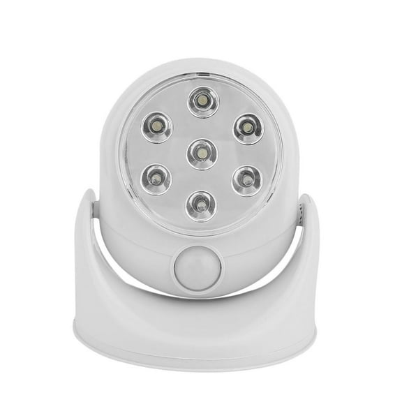 Tucknest Motion Sensor Night Light, Battery Operated Lights with 360 Degree Rotation, Under Cabinet Lighting Cordless for Closet Shower TV Base, Plastic