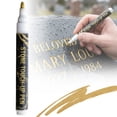 thumbnail image 1 of Tucknest Paint Pen for Restoring Inscriptions, Gold Oil Based Paint Marker, Weather Resistant Quick Drying Tip for Lettering Memorial Stone, 0.1 fl oz, 1 of 7