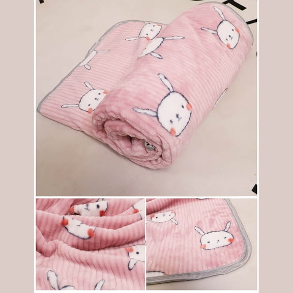 Tucknest Pet Blanket for Dogs and Cats, 15.7x23.6 Inch Flannel Fleece Throw, Cute Penguin Print Soft Warm Sleep Mat, Machine Washable, Pink