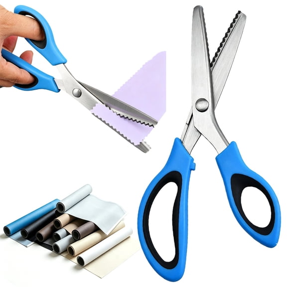 Tucknest Pinking Shears for Fabric Cutting, Decorative Scissors and Craft Scissors for Sewing Quilting and Home DIY Craft Projects