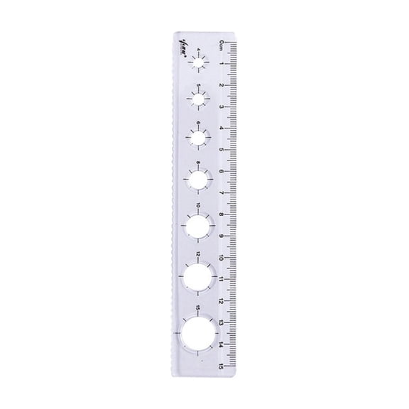 Tucknest Ruler, Clear Ruler Flexible Ruler, Bendable Shatterproof Plastic Straight Edge with Holes, Precise Measuring for Drafting, 5.9 inch, 1 Pack