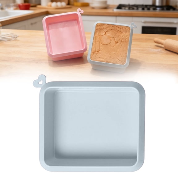 Tucknest Silicone Baking Pan, Non Stick Rectangular Cake Pan, Heat Resistant Bakeware for DIY Baking, Kitchen Cake Mold, Blue, 1 Pack